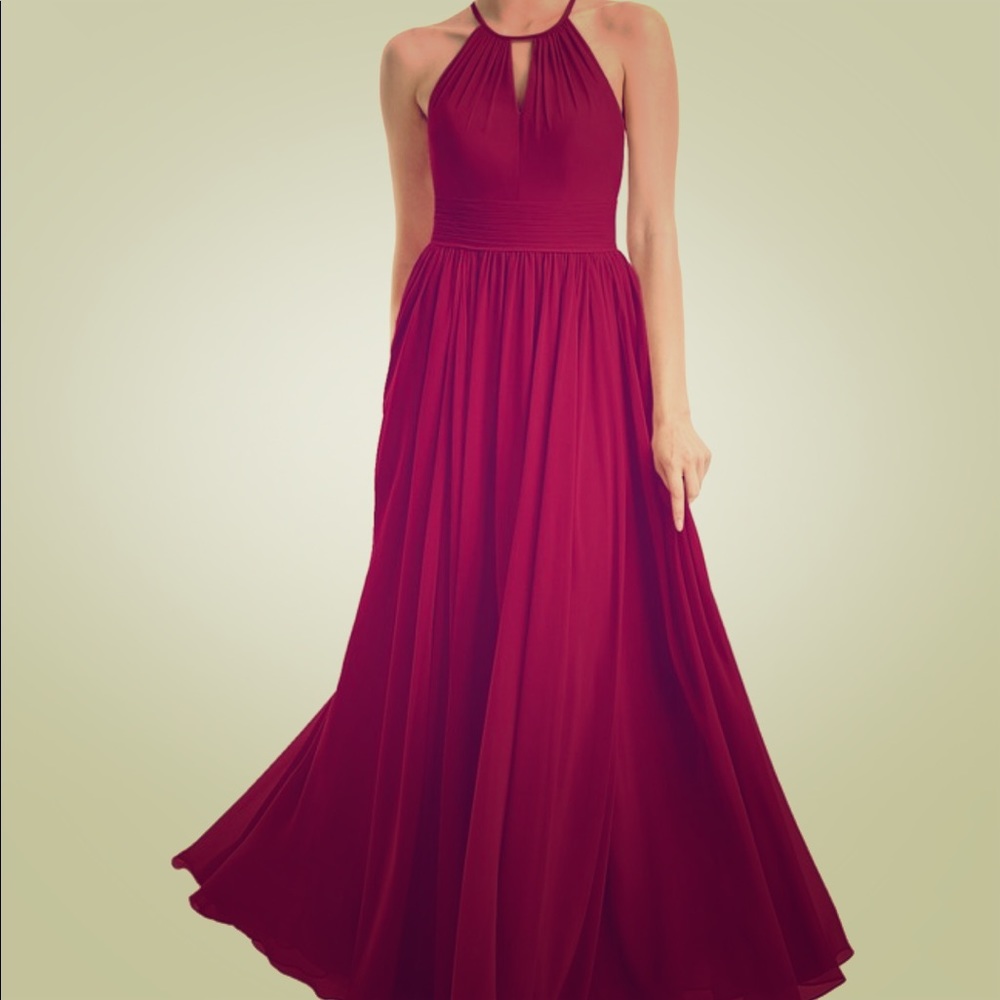Azazie Cherish Burgundy Dress Size A8